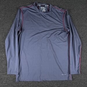 SB Tech Shirt Mens XL CoolPlay Gray Long Sleeve Compression EUC